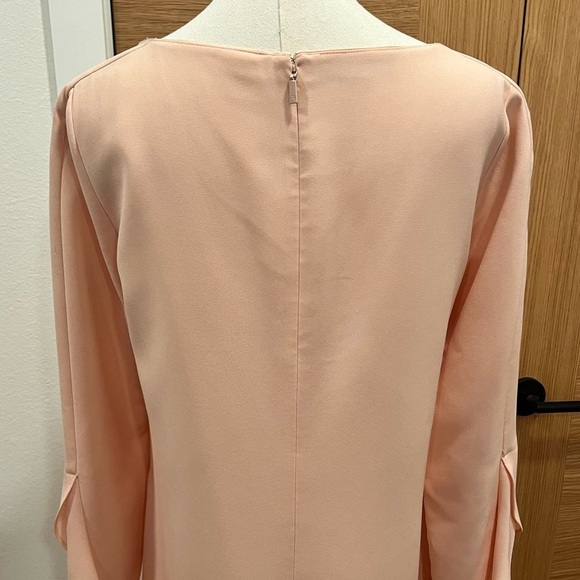 Lafayette 148 | Emery Ruffle Cuff Shift Dress | Soft Pink |Size Small - Picture 6 of 13